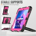 thumbnail image 5 of For Lenovo Tab M10 Plus (3rd Gen) Case 10.6 inch, 360 Rotating Shockproof Cover with Stand, Handle, Shoulder Strap (TB-X6C6/TB-X606), Rose Panel, 5 of 7