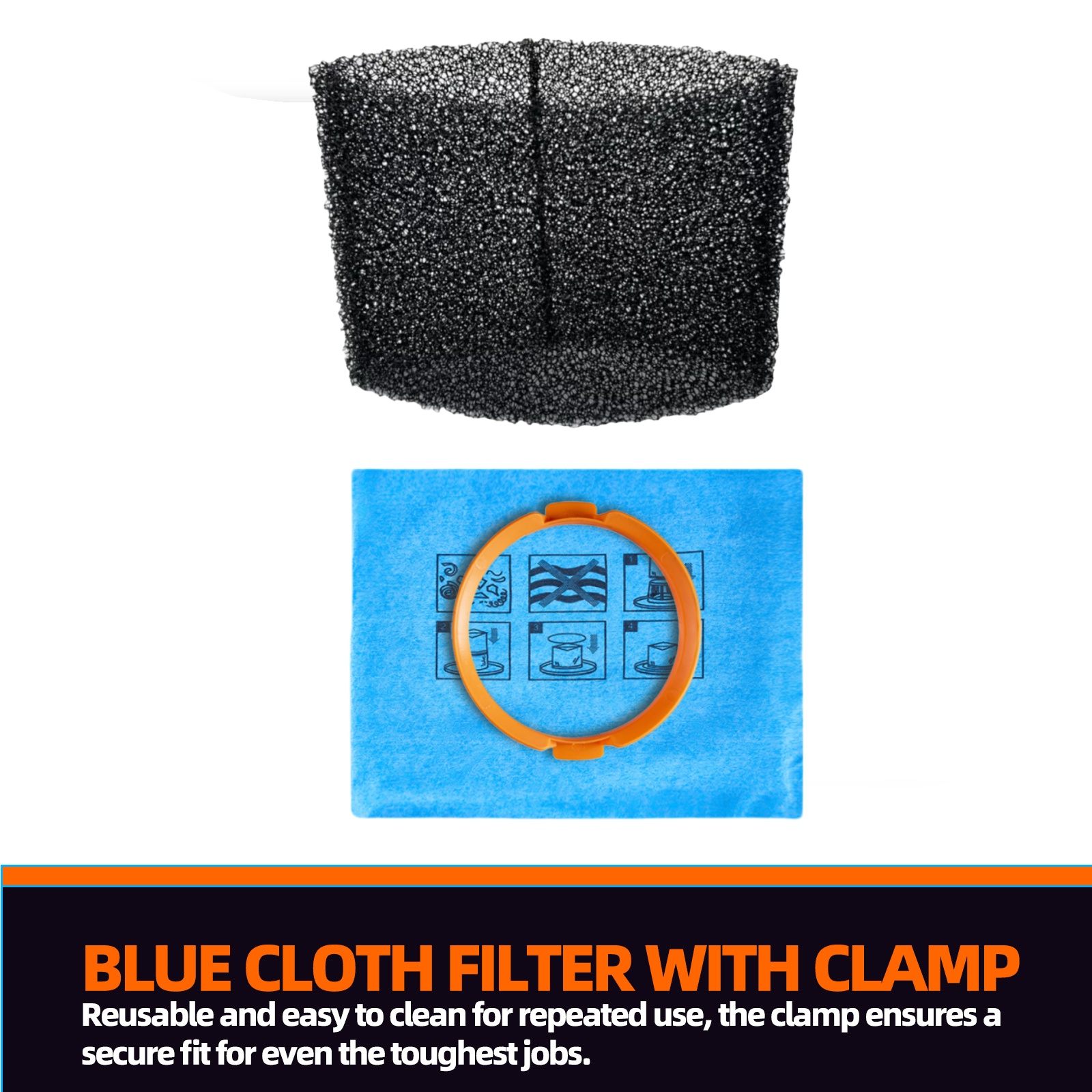 Filtro Di Ricambio MisterVac Per Mauk MNTS 1200/20, K-411F – Cartuccia Filtro Asciutto