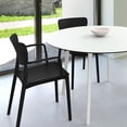 thumbnail image 2 of Luxury Commercial Living 5-Piece Black and White Round Dining Set 47.5", 2 of 6
