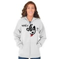 thumbnail image 5 of Need A Dog Pet Owner Canine Lover Zip Hoodie Sweatshirt Women Brisco Brands X, 5 of 6