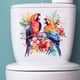 thumbnail image 5 of Ofertas Exclusivas, Pegatina de pared con flores de loro para sala de estar, dormitorio, baño, inodoro, pegatina extraíble Akmoler, 5 of 6