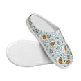 thumbnail image 3 of Daiia Cute Rabbit Hold Carrot Print Women’s Fuzzy Slippers Memory Foam Lightweight House Shoes Cozy Loafer Flannel House Shoes-40/41, 3 of 7
