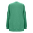 thumbnail image 3 of FAIWAD Women Fall Rib Long Sleeve Pullover Casual Basic Round Neck Solid Color Tops Loose Outfit with Pocket, 3 of 5