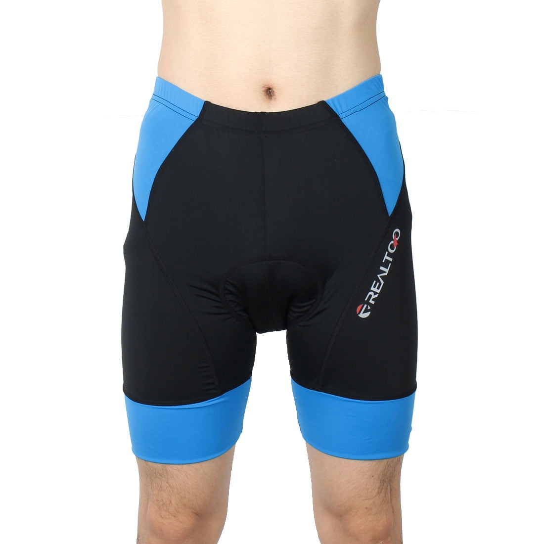 REALTOO Authorized Men Bicycle Underwear Cycling Shorts Black Blue L (W 36) by