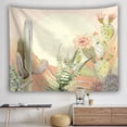 thumbnail image 1 of Tapiz de pared con forma de cactus y plantas suculentas, 150 x 150 cm, microtela, 1 of 1