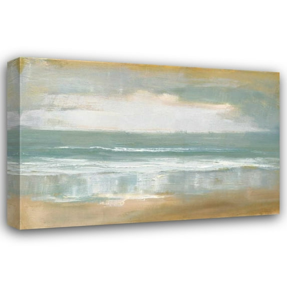 Caroline Gold 40x28 Gallery Wrapped Canvas Wall Art Titled - Shoreline