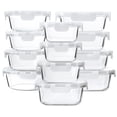 thumbnail image 1 of Contenedores de almacenamiento de alimentos M MCIRCO Glass, juego de 24 piezas, 1 of 8