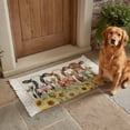 thumbnail image 6 of Area Rug with Tassels 2' x 3', Farmhouse Cow Sunflower Burlap Kitchen Runner Rug for Hallway Bedroom Throw Rugs, Rustic Wooden Fence Soft Door Mat for Bathroom Entrance Living Room, 6 of 9