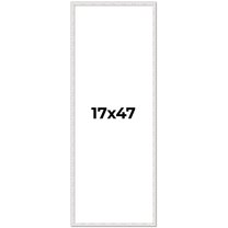 17x47 Frame White Real Wood Picture Frame Width 0.75 inches | Interior Frame Depth 0.5 inches |