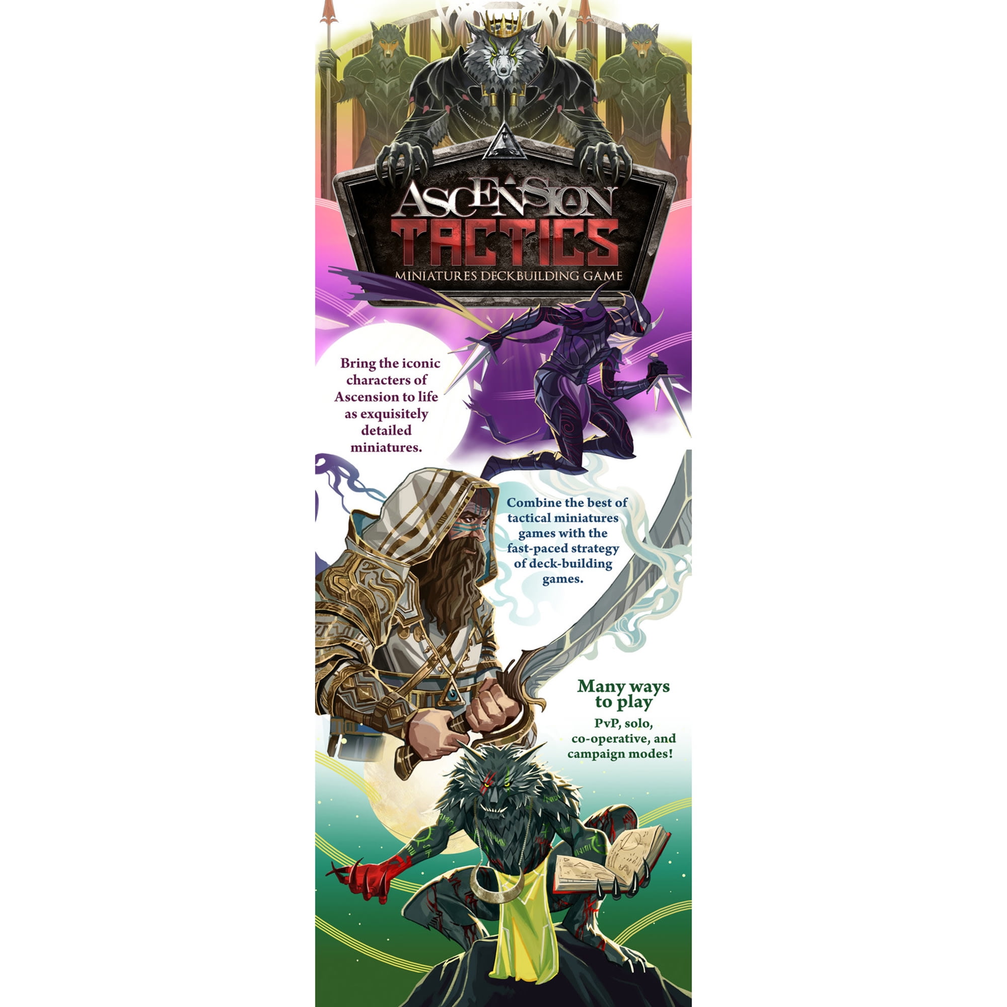 Ascension: Tactics - Deckbuilding Miniatures Board Game, Fantasy Card Battles & Campaigns, Control Champions, Character Standees, Ages 10+, 1-4 Player