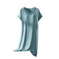 thumbnail image 3 of Censtreet Women's Nightgown Short Sleeve Nightshirts Comfy Soft Pajama Sleep Dress, 3 of 4