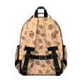 thumbnail image 3 of Football Leopard Spot White Pattern Cute School Backpack Bag for School with Padded Back and Adjustable Shoulder Straps 15.25"x11.5"x5.25", 3 of 5