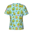 thumbnail image 6 of Qekee Cartoon Avocado Classic Fit T-Shirt Men's Shirt Men's Tight Short Sleeves for Exercise, Running, Mountaineering - Cartoon Avocado, 6 of 9