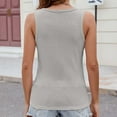thumbnail image 5 of Mittory Women's V Neck Tank Tops Summer Sleeveless Ribbed Button Casual Henley Shirts, 5 of 8