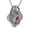 Red, variant on Men's Stainless Steel Vintage Personality Cool Punk Animal Tribe Roaring Crocodile Head with Devil Bloody Eye Gemstone Amulet Pendant Necklace Red