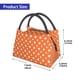thumbnail image 2 of Easygdp Orange And White Polka Dot Bolsa de Almuerzo Insulada Reutilizable, Bolsa de Mano y Bandolera para Oficina, Trabajo, Viajes, 2 of 6