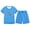 Z01-Sky Blue, variant on MUXiin Girls Summer 2 Piece Easter Outfits Kids Cartoon Rabbit Bunny Oversized T Shirts and Shorts Clothing Sets 5-14 Years