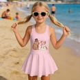thumbnail image 3 of Uourmeti Cartoon Capybara & Axolotl Wedding Swim Dress for Girls Cute Skirted One-Piece Bathing Suit, Quick Dry & Stretchy for Beach, 3 of 8