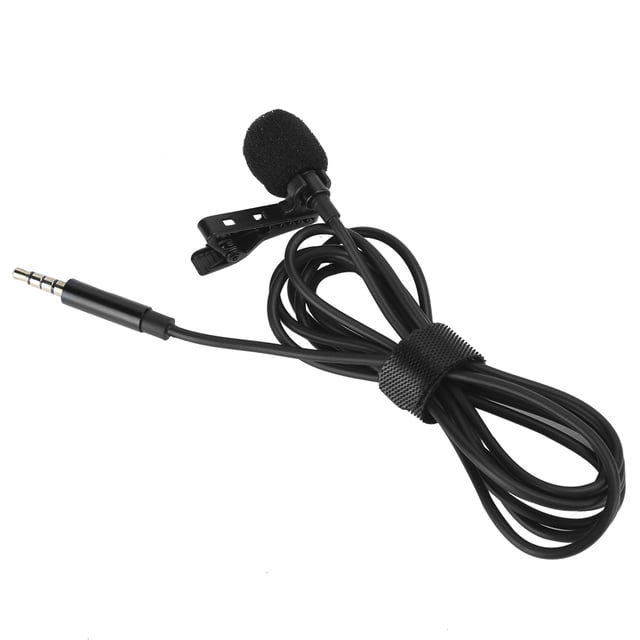 Micrófono de solapa con clip para cámara SLR para teléfono móvil, transmisión en vivo de vlogs, conector de 3,5 mm (adecuado para conector de auriculares de 3,5 mm)