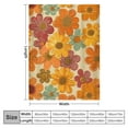 thumbnail image 4 of BCIIG Abstract 70s Retro Vintage Colors Orange Hippy Floral Pattern Flannel Fleece Lightweight Cozy Bed Soft Throw Blanket Fit Couch Sofa for for Home Bedding Living Room Traveling Camping  60x80in, 4 of 6