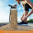 thumbnail image 6 of Leopard Print 32oz Sports Water Bottles Leakproof Tritan Bottle with Straw BPA Free Clear Bottle for Fitness Gym Outdoor Cycling, 6 of 7