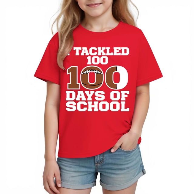 Tops de Manga Corta Linda para Niños Niños Y Niñas con Impresión Gráfica, Tee Casual de la Temporada Escolar, Tela Suave Transpirable para Jugar