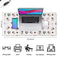 thumbnail image 5 of Long Mouse Pads for Desk,White Cow Heart Pattern Desk Mats on Top Of Desks, Desk Mouse Pad Extra Large with 3mm Non-Slip Base and Stitched Edge for Gaming,Office,Work,Home 35.4"x15.7", 5 of 6