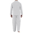 thumbnail image 4 of HAJWOH Mens Pajama Set, Soft Long Sleeve Pajamas Lightweight Button Up Sleepwear Lounge Pjs Set, 4 of 4