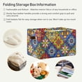 thumbnail image 6 of FREEAMG Collapsible Storage Basket Mysterious Flower Pattern Rectangular Storage Bins Baskets Toys Storage Bins with Handles for Bedroom Home Office 1PCS, 6 of 7