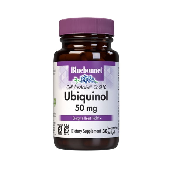 Bluebonnet Cellular Active CoQ10 Ubiquinol 50mg Heart & Cellular Health*, 30 Softgels