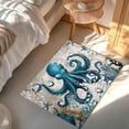 thumbnail image 5 of Octopus Door Mat Nautical Navy Blue Kraken Coral Vintage Coastal Map Non Slip Absorbent Entrance Mat Washable Low Profile Indoor Doormat for Front Door Entryway Entry 16"x24", 5 of 9