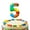 Colorful, variant on Pixel world number 9 birthday candle (9 candle), green number 9 candle, pixel style party decoration, birthday cake decoration