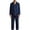 Dark Blue, variant on Men's Cotton 2-Piece Pajama Set Long Sleeve Top and Pants Button Front Soft Breathable Loungewear Sleepwear