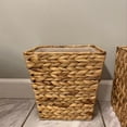 thumbnail image 5 of Light Weave Hyacinth Waste basket Natural for bathroom, bedroom, kitchen or living room, 5 of 6
