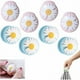thumbnail image 1 of Cepillo de masaje plegable portátil para niñas y mujeres, 8 piezas de artefacto fijo Daisy con soporte de doble bloqueo y tira antideslizante, timbre de bicicleta para niños con diseño de campana de, 1 of 5