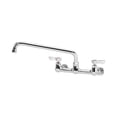 thumbnail image 1 of Krowne 12-812L Soporte de pared comercial para grifo de 8" con centros de boquilla de 12" 14112 Plata, 1 of 1
