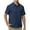 Navy, variant on Taigaofy Men's Shirt Short Sleeved Lightweight Hiking Work Casual Button Up Shirt Zipper Pocket Navy L