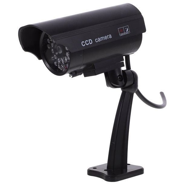 EeaseMX Cámara falsa de imitación de alta simulación, cámara CCTV para exteriores, cámara de vigilancia impermeable sin batería (negra)