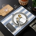thumbnail image 7 of Placemat Geometric Sky Blue Stripes Anchor 4/6pcs Table Pad Mats for Dining Table Home Kitchen r Accessories Linen Coaster, 7 of 7
