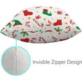 thumbnail image 3 of GZHJMY Decorative Throw Pillow Covers Set of 2, Christmas Elf Hat Shoes Soft Pillow Cases, Square Cushion Cases Pillowcases for Sofa Bed Couch Car Home 18"x18" Home Decor, 3 of 5