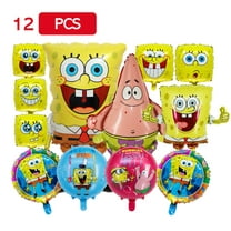 12 PCS SpongeBob Foil Balloons, SpongeBob Birthday Party Supplies