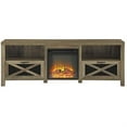thumbnail image 1 of Walker Edison Abilene 70" Rustic Farmhouse Fireplace TV Stand - Reclaimed Barnwood, 1 of 2