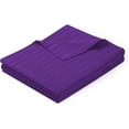 thumbnail image 2 of 600 Thread Count Egyptian Cotton Flat Sheet – 1 Piece, Stripe Purple Full XL Size (81" x 102"), 2 of 5