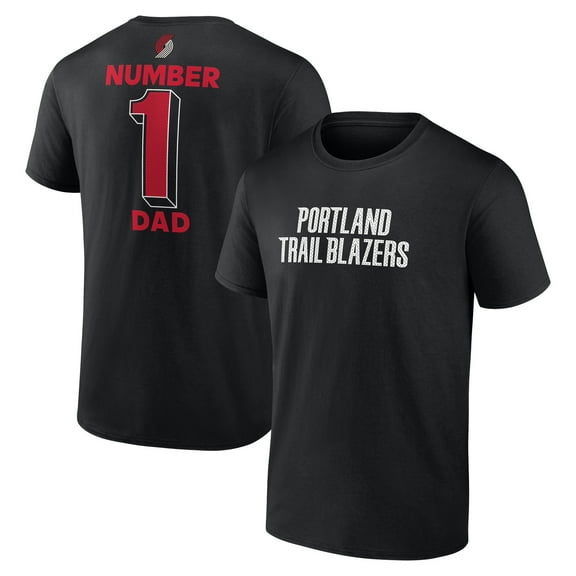 Men's Black Portland Trail Blazers #1 Dad Jersey T-Shirt
