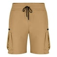 thumbnail image 3 of Men's Sports Leisure Cargo Shorts Lightweight Stretch Athletic Shorts for Hiking Jogger Gym Beach, 3 of 6