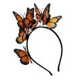 thumbnail image 2 of Xihbxyly Diadema de Mariposas, Elegante Tocado para El Cabello, Diseño Suave y Cómodo, Exquisito Estampado Floral, Ideal para Fiestas, Cosplay y Bodas. Un Accesorio de Moda para Mujeres y Niñas., 2 of 2