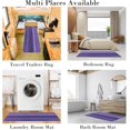 thumbnail image 6 of 2 Pieces Kitchen Rugs, Abstract Anti Fatigue Non Slip Foam Cushioned Purple Art Painting Comfort Indoor Floor Mat Runner Rug Set for Laundry Office Sink Bathroom (17"x48"+17"x24"), 6 of 6