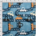 thumbnail image 4 of oneOone Cotton Cambric Baby Blue Fabric Car Diy Clothing Quilting Fabric Print Fabric By Yard 56 Inch Wide, 4 of 6