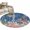 Dark Blue, variant on Blue Turtle Coastal Round Area Rug 3.3Ft Washable Circle Rugs for Dining Room Table, Nautical Summer Beach Coral Octopus Jellyfish Non-Slip Carpet Floor Mats Indoor Outdoor Carpet Runner Home Decor