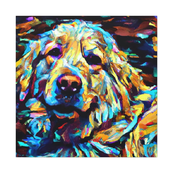Golden Retriever Fauvism - Canvas